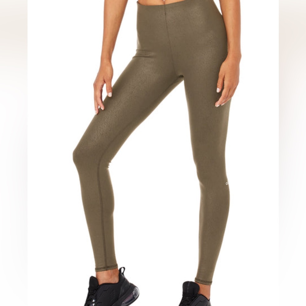 NWT Alo Yoga Faux Leather Airbrush High-waist Legging